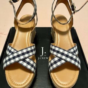 Gingham flatform espadrilles